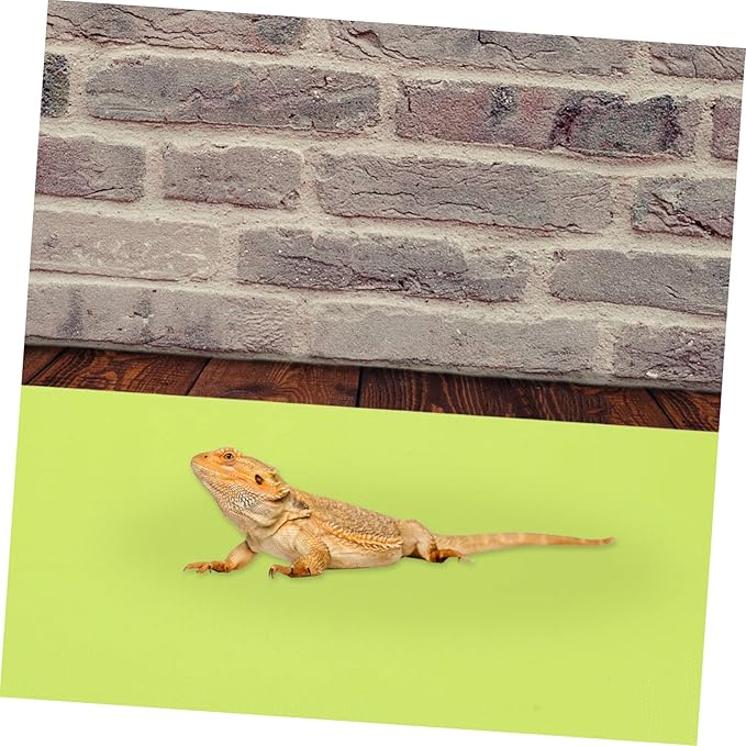 Mikikit 2pcs Reptile Carpet Liner Mat for Terrariums and Bedding for Snakes Turtles and Lizards Green for Tanks