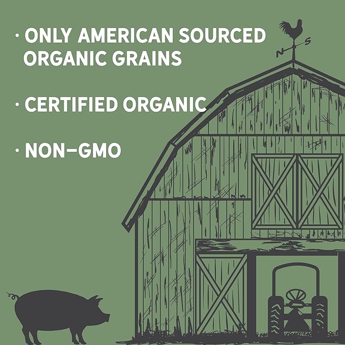 New Country Organics | Swine 16% Protein Feed for Growing Hogs and Swine | Corn-Free and Soy-Free | Certified Organic and Non-GMO | 40 lbs