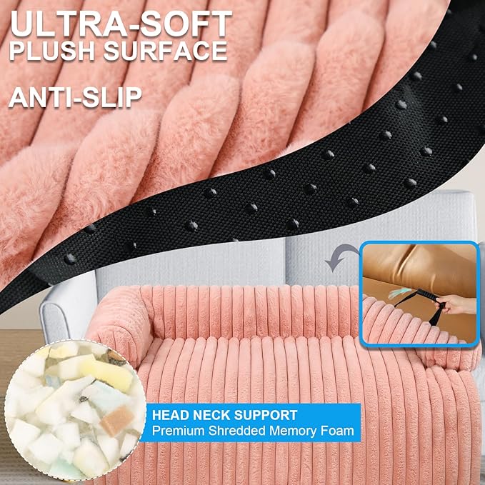 Wn's Day Luxurious Dog Couch Bed, Washable Calming Dog Couch Cover, Removable Couch Protector for Dogs, Waterproof Sofa Bed, Pet Bed Mats for Couch, Pet Couch Covers for Sofa(Pink, L)
