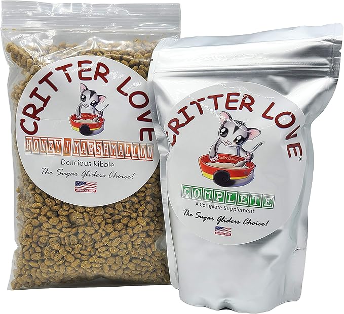 Complete & Honey 'N Marshmallow Kibble Sugar Glider Food - Combo Pack