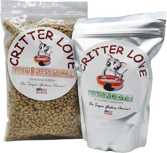 Complete & Honey 'N Marshmallow Kibble Sugar Glider Food - Combo Pack