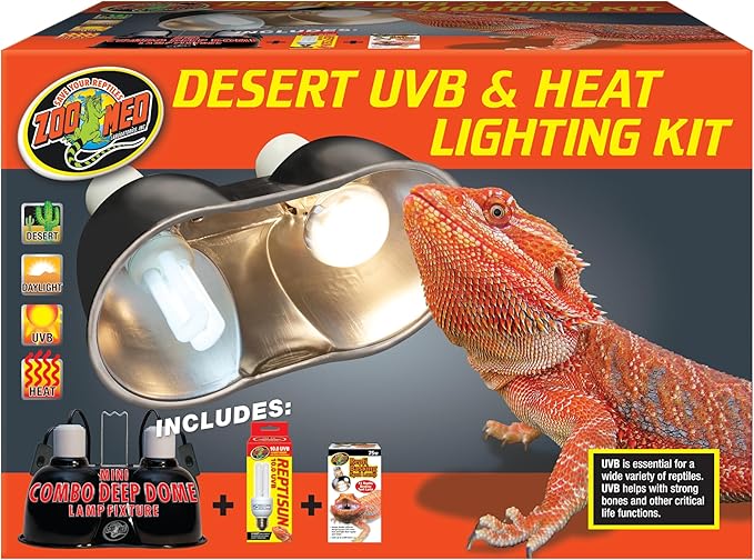 Zoo Med Desert UVB & Heat Lighting Dual Kit