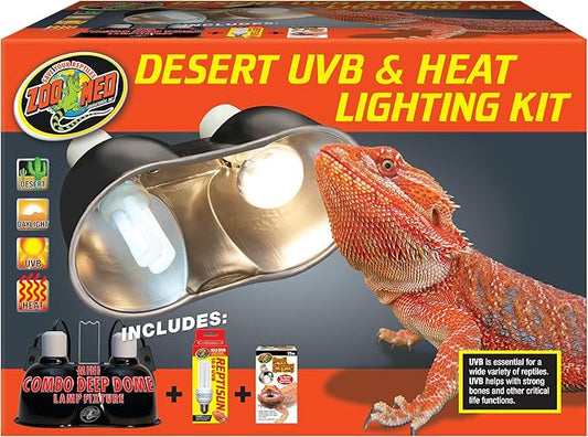 Zoo Med Desert UVB & Heat Lighting Dual Kit