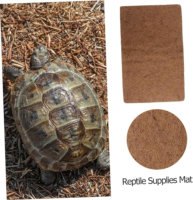 Abaodam 3pcs Climbing Pet Mat Terrarium Reptile Coconut Mat Pet Habitat Soft Mat Substrate Fiber Matting Pads Liner Reptile Bedding Mat Accessories Turtle Tortoise Bedding Lizard