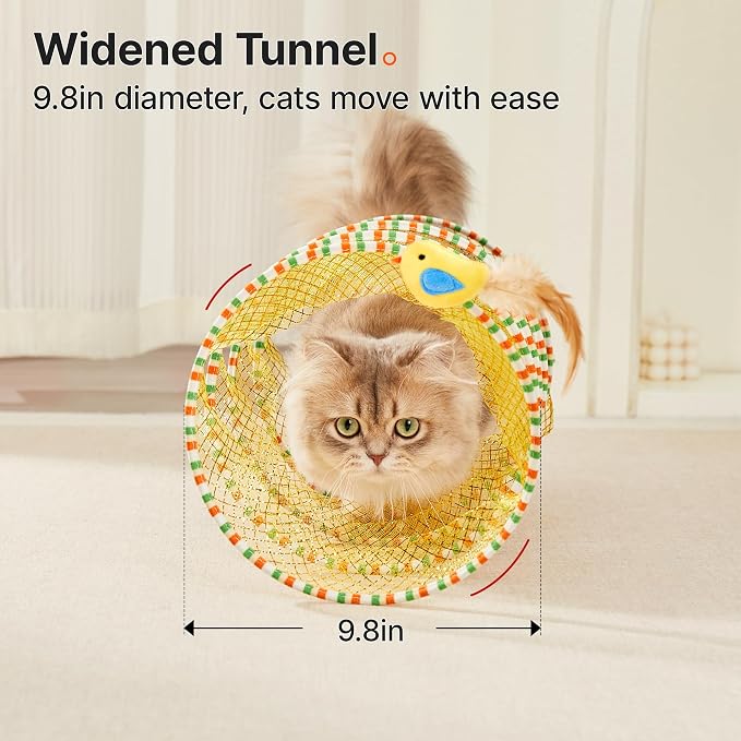 Potaroma Spiral Tunnel Cat Toy, Self Play Collapsible Spring Kitten Tunnel - Image 6