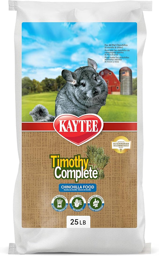 Kaytee Chinchilla Food, Timothy Complete, 25lb