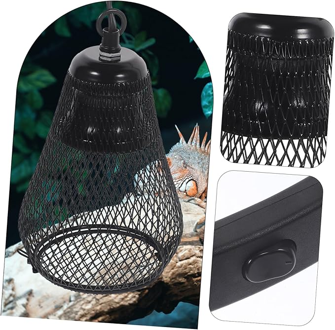 Kisangel Heat Lamp Mesh Cover for Reptiles Safety Scald Protection Lamp Bulb Lampshade for Snake Enclosure