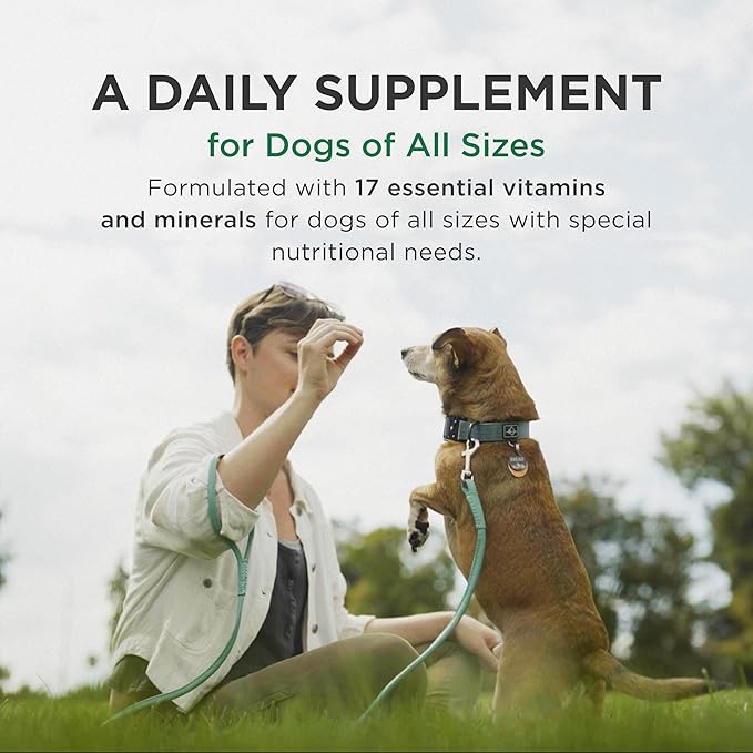 Pet-Tabs Multivitamin and Mineral Supplement for Dogs, Chewable Tablet, 180 Count Bottle