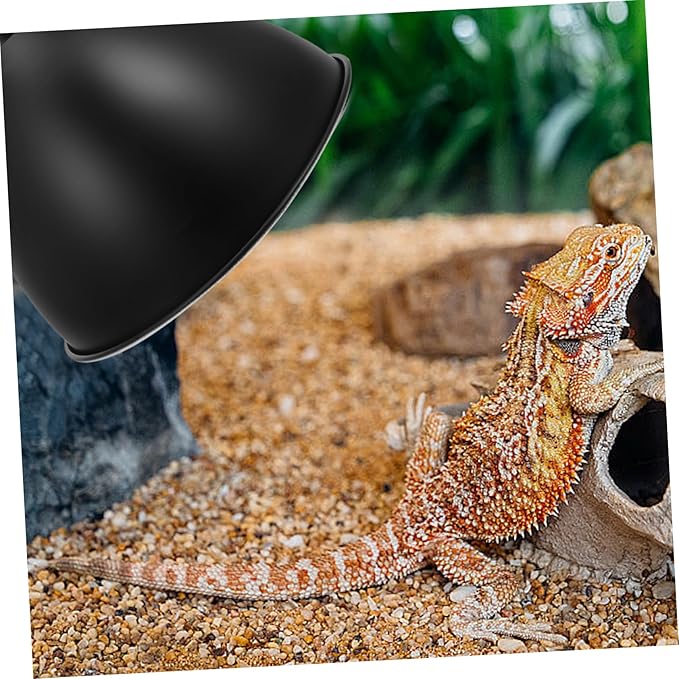 Reptile Heat Lamp Shade Reflector Cover for Reptile Box Iron Heating Lamp Accessory Suitable for Lizards Turtles and Snakes