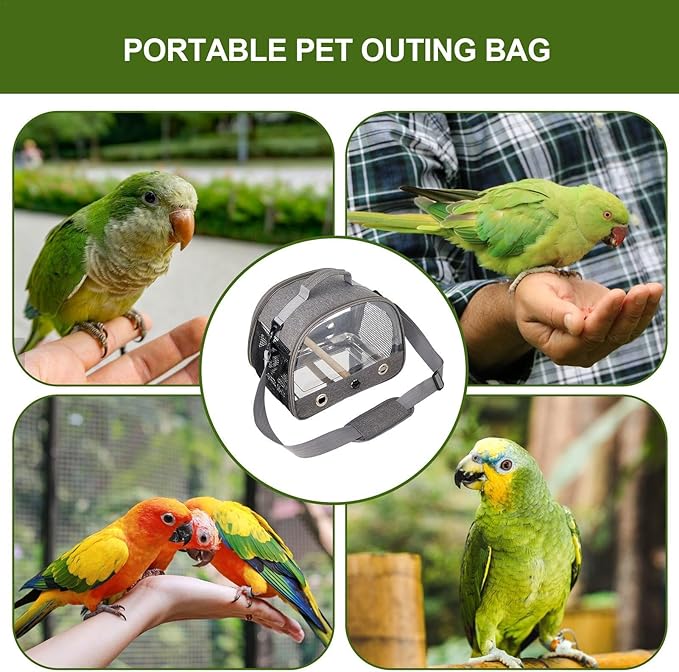 Bird Carrier Travel Cage, Travel Bird Cage | Travel Bag for Bird Cage, Carrier, Small Pet Carrier Bag, Portable Breathable Travel Cage for