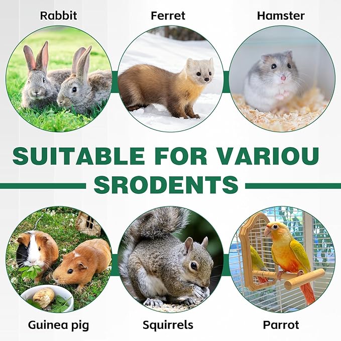 Salcod 42 oz Rabbit Water Bottle, No Drip Bunny Water Dispenser for Rabbits, Hamster, Guinea Pigs, Ferrets, Birds, Mouse, Rats, Other Small Animal Pet No Leak Easy Mount Drinker