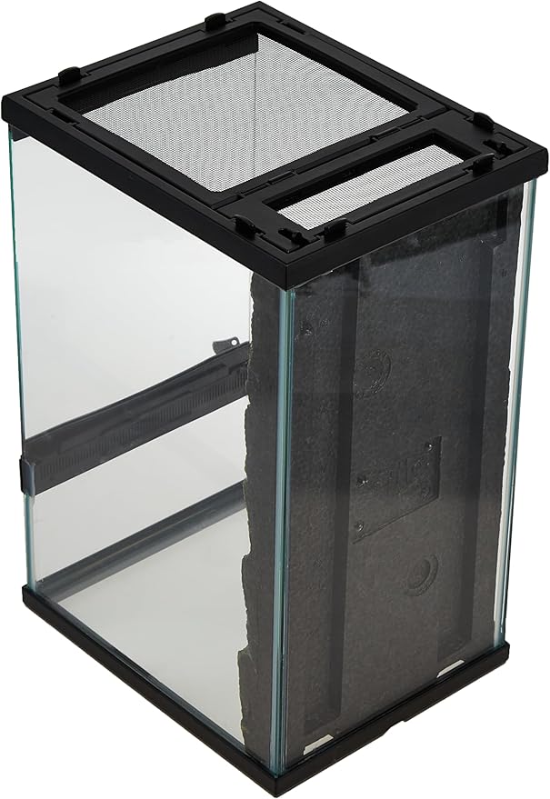 Zilla Front Opening Terrarium - 8" x 10" x 15",Black