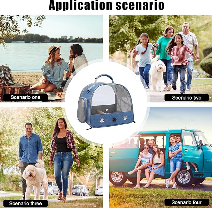 Lightweight Bird Carrier - Bird Backpack Carrier | Small Pet Parrot Bag, Portable Cage, Removable Backpack Travel Cagge for Rabbits Parrots Small Pets Hamsters