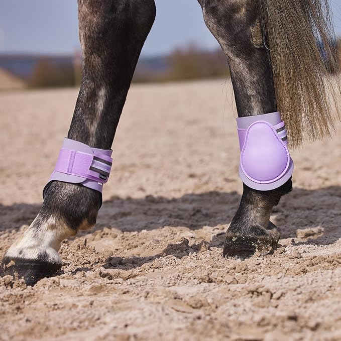 HORZE Adepto Fetlock Boots - Languid Lavender Purple - Horse