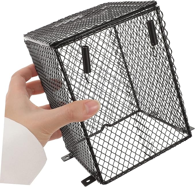 GALPADA Reptile Heat Lamp Mesh Cover Lampshade for Bird Cage Reptile Box Protects Pets from Burns Easy to Install for Turtles Lizards and Birds
