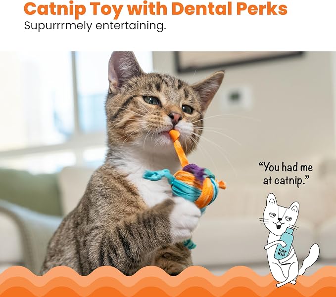 Catstages Tons of Tails Dental Catnip Cat Toy (Pack of 2) - Image 3
