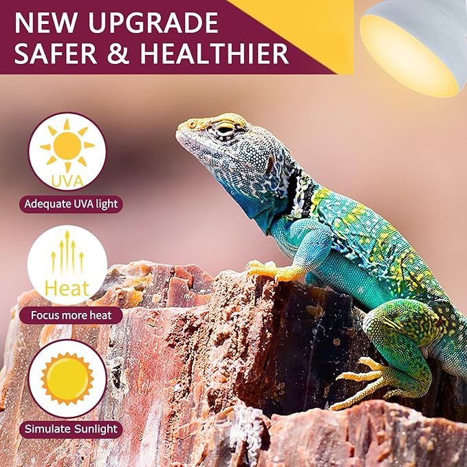 150W Reptile Heat Lamp Bulb,Basking Spot Lamp Bulb for Reptiles & Amphibians，Reptile Daylight Heat Bulb for Bearded Dragon, Lizard, Turtle