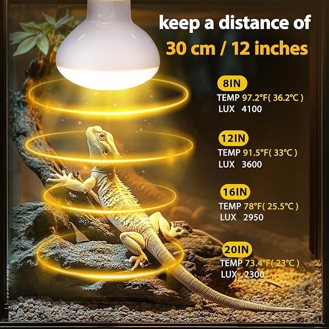 Reptile Heat Lamp, heat lamp bulbs , basking bulb 100w , basking light for bearded dragon, UVA UVB reptile light bulb for Bearded Dragon, Turtles, Tortoise, Lizard, Snake, Chameleon, Chicken 2 Pack