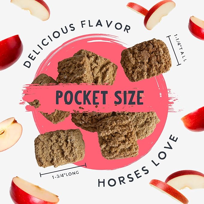 Health Extension Equine Apple Bites Treats with Colostrum – Refreshing Mint Flavor for Horses – Supports Daily Training Rewards & Positive Reinforcement – 2 lb Bag