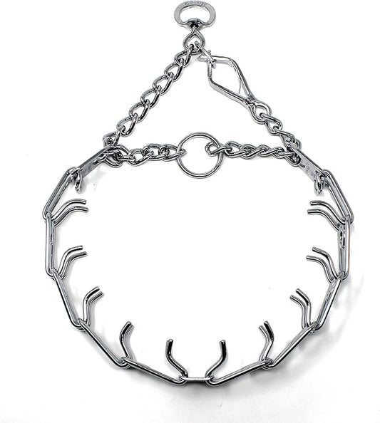 Herm Sprenger Prong Dog Training Collar with Quick Release Ultra-Plus Chrome Plated Steel Pet Pinch Collar for Dogs Anti Pull Training Collar 3mm x 21-22in Medium