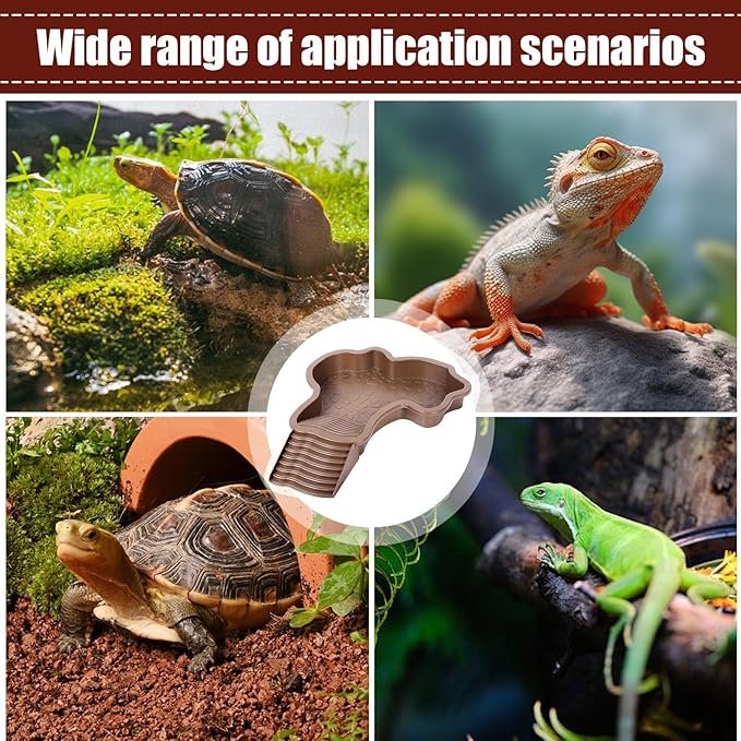 Pet Amphibian Basin – Turtle Bathing, Aquarium Climbing, Shower | Turtle Bathing for Reptiles, Aquatic Pets, Sunbathing, Swimming, and Outdoor or Indoor Relaxation