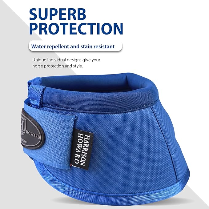Harrison Howard Horse Bell Boots Overreach Bell Boots No-Turn Bell Boots for Horse-Durable Protective Hoof Boot