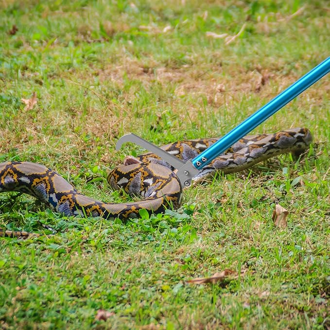 G2 60-inch Professional All-Aluminum Alloy Snake Tong Reptile Grabber Rattle Snake Catcher Wide Jaw Handling Tool with Lock(60inch)