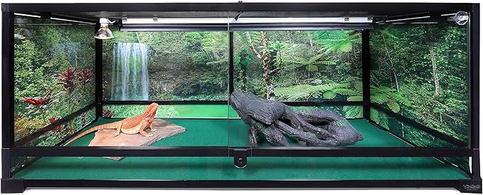 CAROLINACUSTOMCAGES Reptile 34" T5HO UVB 39W + Single GU10 Basking Light Fixture, Bundle with 10.0 UVB Tube and 75w Heat Lamp