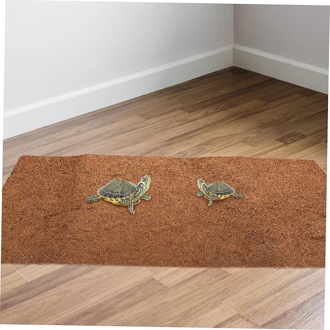 Natural Coconut Fiber Reptile Bed Mat Substrate for Tortoise Lizard Snake Habitats Breathable Easy to Clean Reptile Bedding