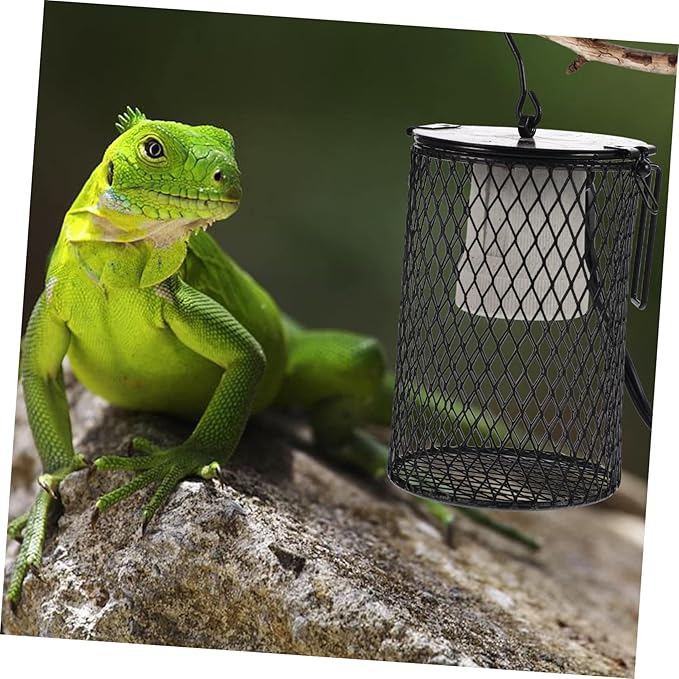 Abaodam Reptile Decor Lampshade Scalding Cover for Reptile Tank Lamp Hanging Incubator Lampshade Mesh