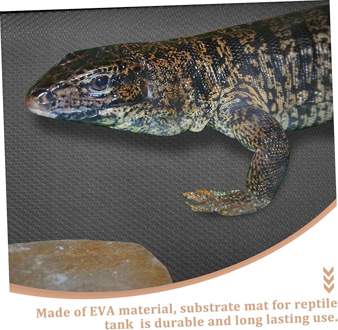 VOSAREA Reptile Carpet Mat Durable Substrate for Bearded Dragon Tortoise and Gecko Tanks Non Slip Terrarium Bedding Easy Waste Collection