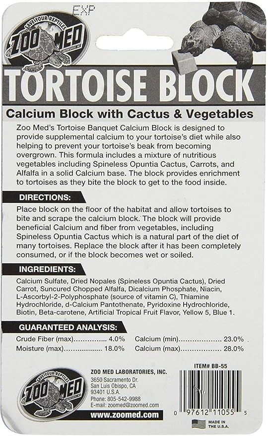 Zoo Med Tortoise Banquet Block 5 oz - Pack of 4