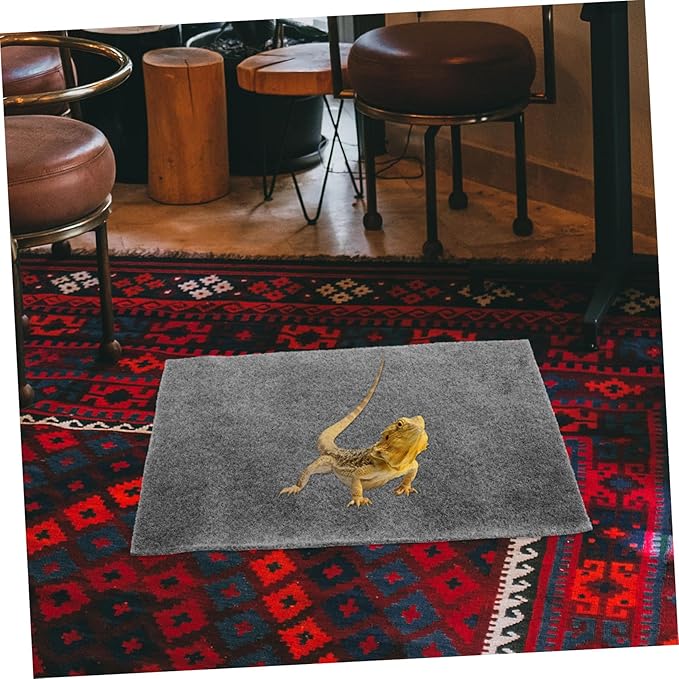 2Pcs Wear-Resistant Reptile Mat Absorbent Breathable Carpet for Turtles Frogs Lizards Tortoise Bedding Easy-Cut Washable Terrarium Substrate