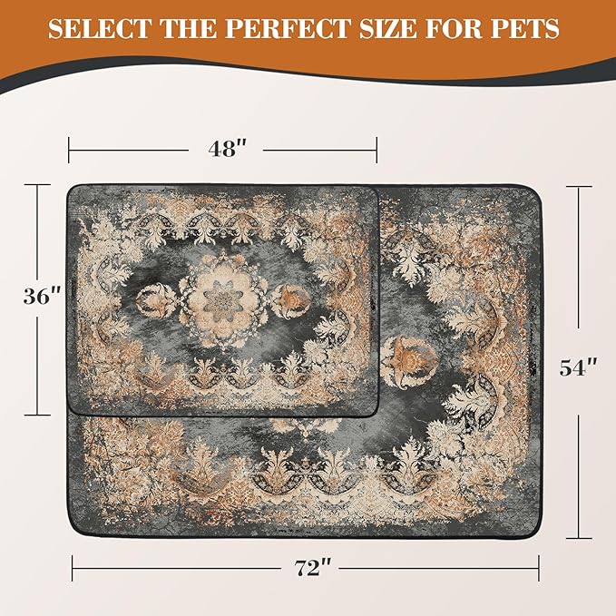 Dogcator Washable Pee Pads for Dogs, Reusable Dog Training Pads. 54''x72'' Super Absorbent Dog Rugs, Non-Slip and Leakproof Washable Pee Mat for Dogs, Large Whelping Pads for Crates and Floors
