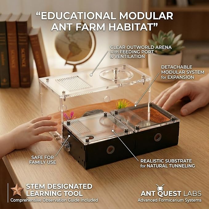 Terra Core Expandable Dual Chamber Formicarium Ant Nest with Starter Kit