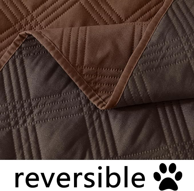 hyha Waterproof Dog Blanket, Reversible Pet Bed Blanket, Soft Sofa Couch Cover for Dogs Washable, Waterproof Pet Couch Covers for Sofa Puppy Cats Furniture Protector(40"x50", Brown/Chocolate)