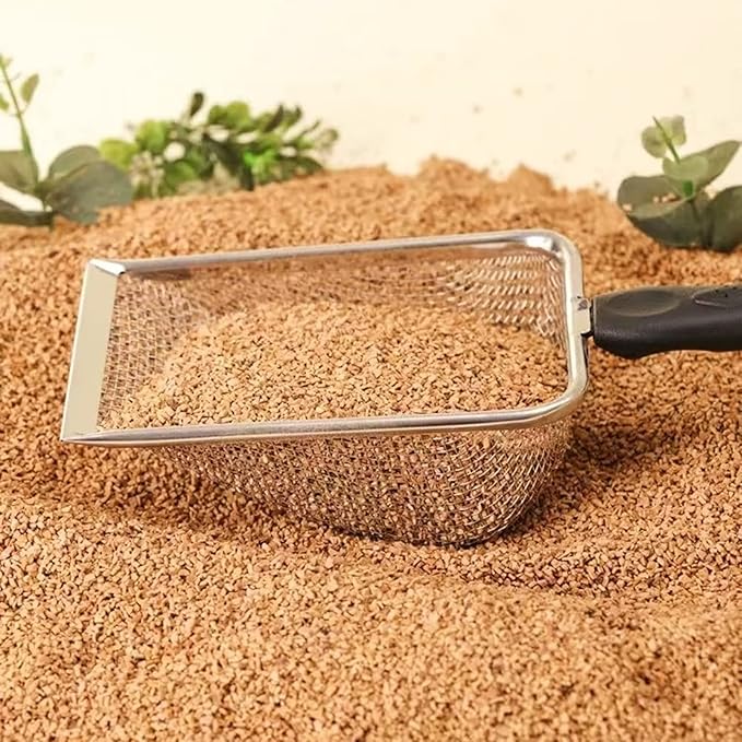 Reptiles Sand Scooper Stainless Steel Fine Mesh Terrarium Substrates Litter Substrates Scoops Scooper