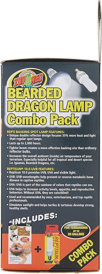 Zoo Med Bearded Dragon Lamp Combo Pack Pack of 2 Bulbs