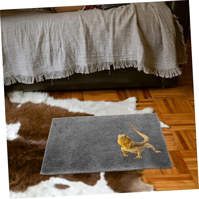 2Pcs Wear-Resistant Reptile Mat Absorbent Breathable Carpet for Turtles Frogs Lizards Tortoise Bedding Easy-Cut Washable Terrarium Substrate