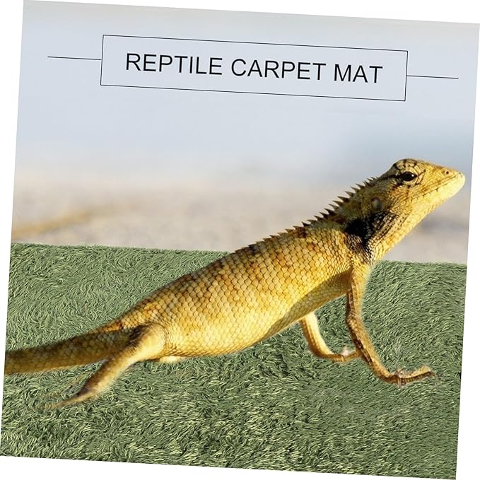 Mipcase 2pcs Moss Reptile Carpet Liner for Terrarium Bedding Breathable Reptile Habitat Pad for Turtles Snakes and Lizards and Washable Cushion for Clean Environment