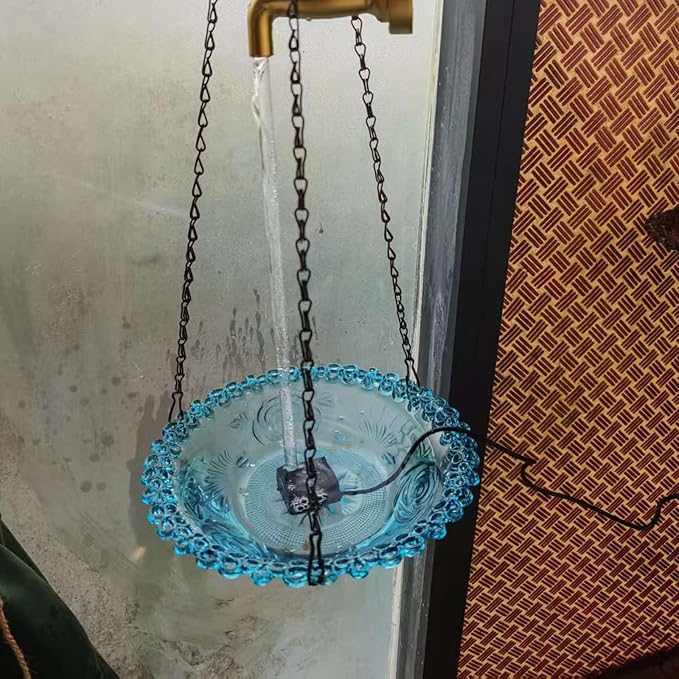 USB Power Garden Bird Waterer Hanging Bird Feeder Quick Setups Adjustable Water Feature Ideal for Outdoor Use Hanging Bird Feeders for Outdoors