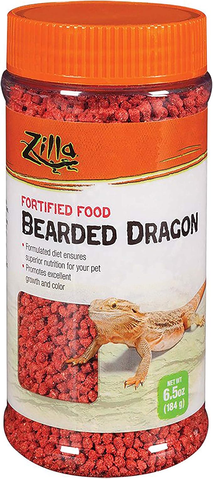 Zilla Bearded Dragon Extruded Food Pellets 6.5 Ounces (Pack of 2)