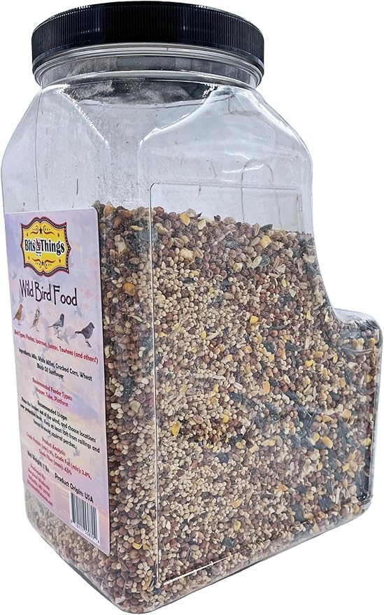 Bits N Things Wild Bird Food | Made in USA & All Season | (7 lbs., Value Feed Mix)