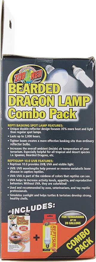 Zoo Med Bearded Dragon Lamp Combo Pack Pack of 2 Bulbs