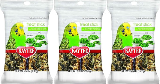 Kaytee 6 Pack of Birid Treat Sticks with Superfoods, Small to Medium, with Spinach and Kale3