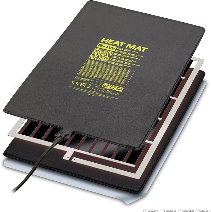 Exo Terra Heat Mat – Self-Regulating Reptile Heating Pad for Terrariums, Conductive Source for Reptiles & Amphibians, Fast Warm-Up, Safe & Energy Efficient, Even Distribution 16W
