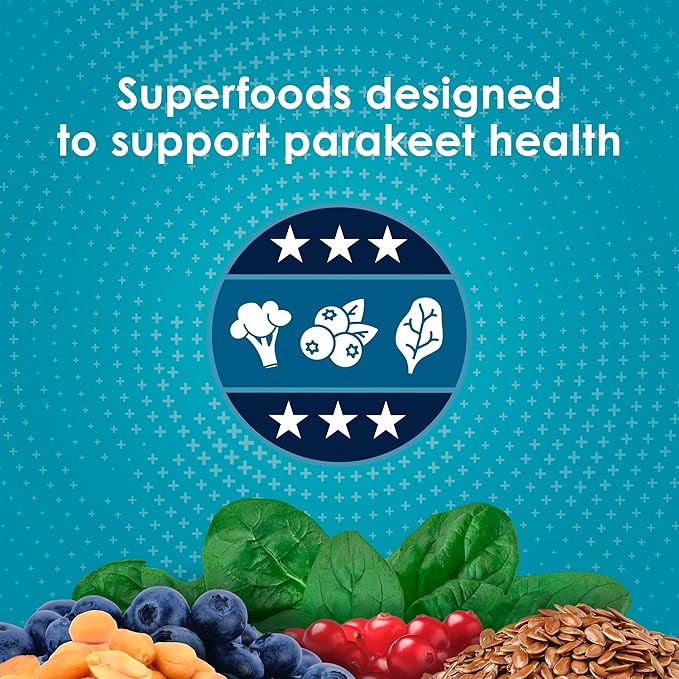 Kaytee Forti-Diet Pro Health Nourish+Protect Parakeet Food, Comprehensive Nutrition Backed by Science, Digestive Health, Immune Support, 4 pounds