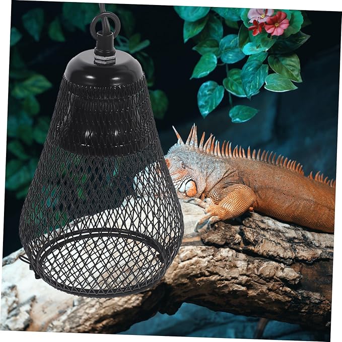 Kisangel Accessories Reptile Tank Heater Lampshade -Scale Mesh Cover Easy to Install Us Plug