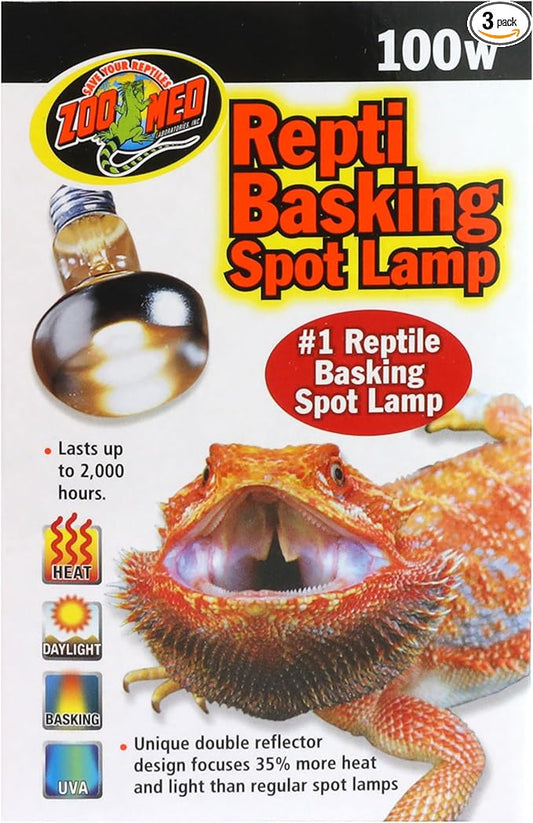 Zoo Med Repti Basking Spot Lamp Replacement Bulb 100 Watts - Pack of 3