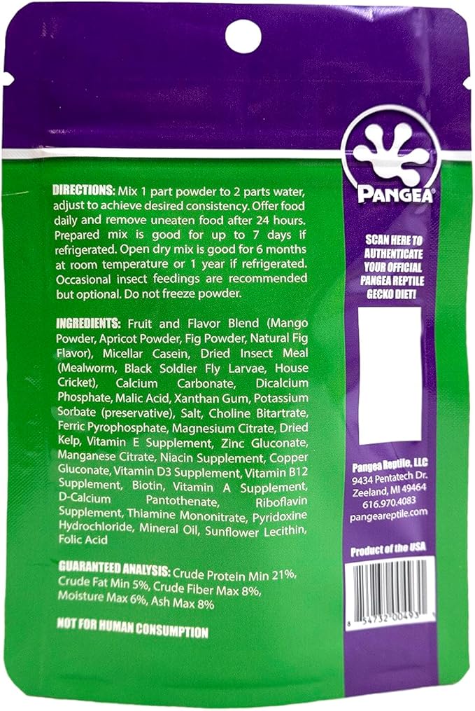 Pangea Gecko Diet Fig & Watermelon Bundle - 2oz Fig & Insects and Watermelon